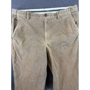 LL Bean Corduroy Pants Mens 37x29 (36x29) Tan Comfort Waist‎ Stretch 502864